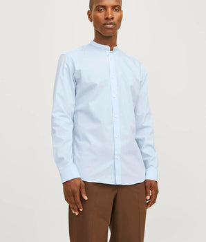 Camicia manica lunga collo coreano